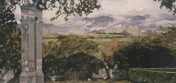 Meerlust Bell Tower | 36" x 72" | 2001